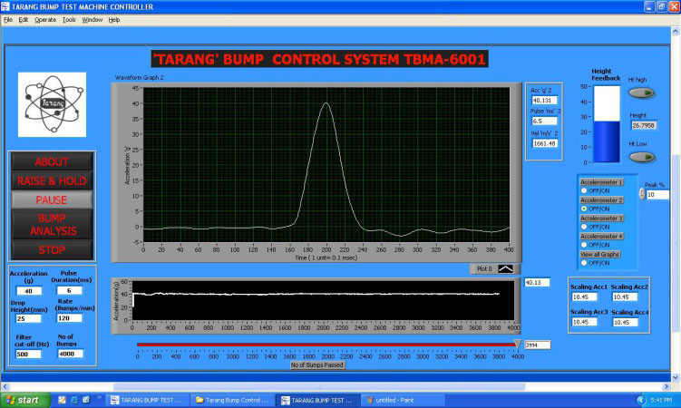 Bump Monitoring and Control System